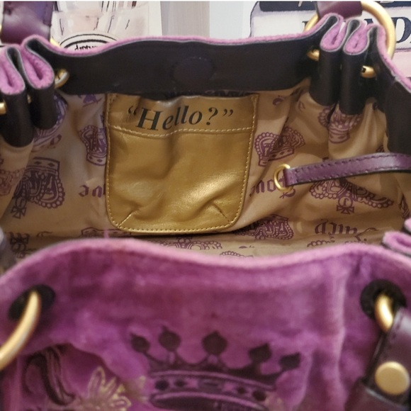 Juicy Couture Purple Hobo Handbag! *Vintage* - Picture 5 of 9